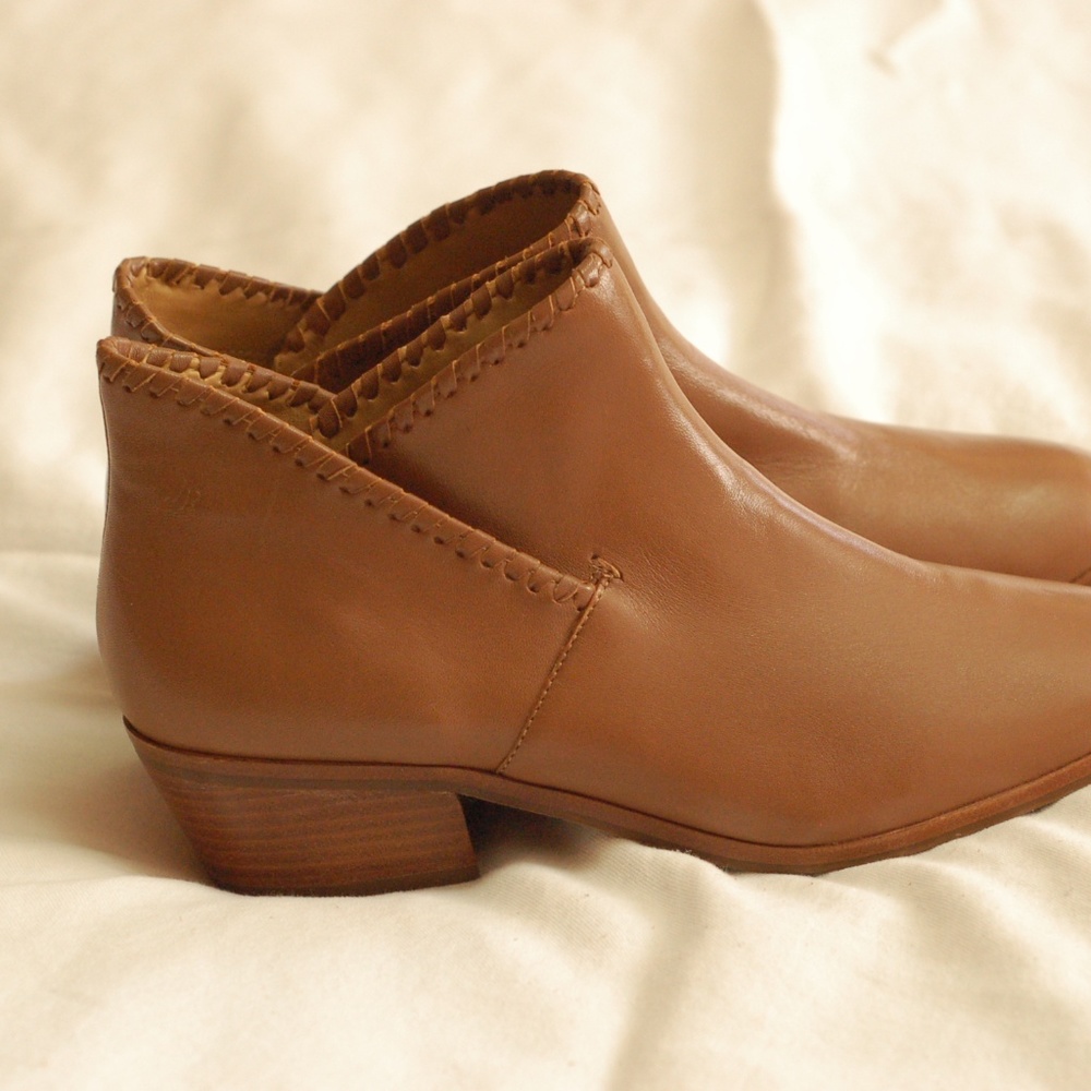 Jack Rogers Brown Leather Booties Sz 8.5 M women